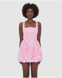 LEO LIN - Piper Floral Applique Bell Shape Mini Dress