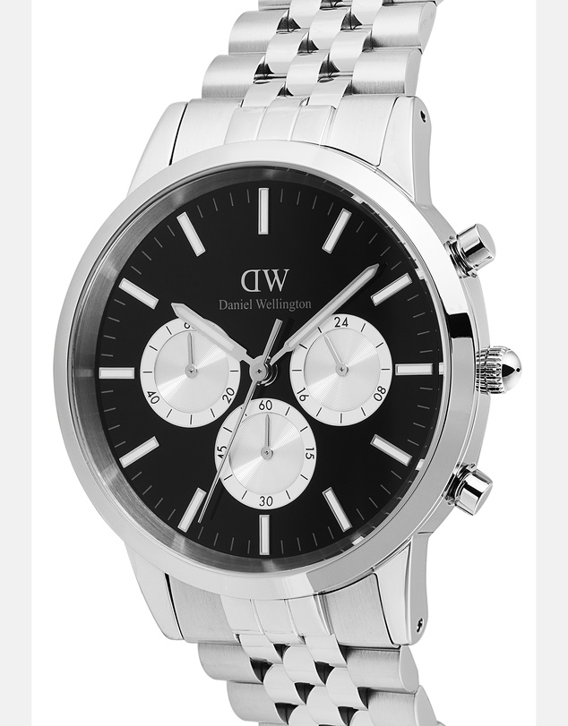 Daniel Wellington - Iconic Chronograph 42mm Arch 5-Link Onyx Panda S