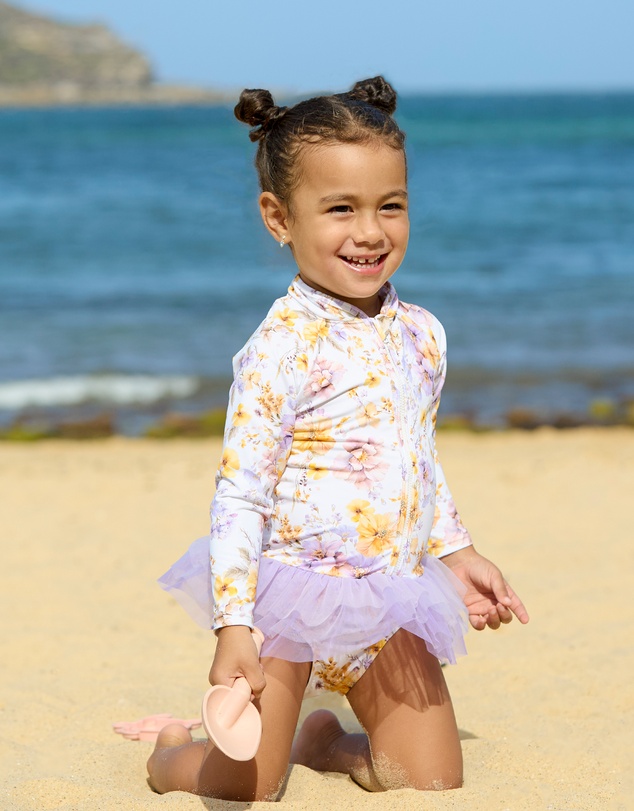 Aqua Blu Kids - Fleur Long Sleeve One Piece - Babies