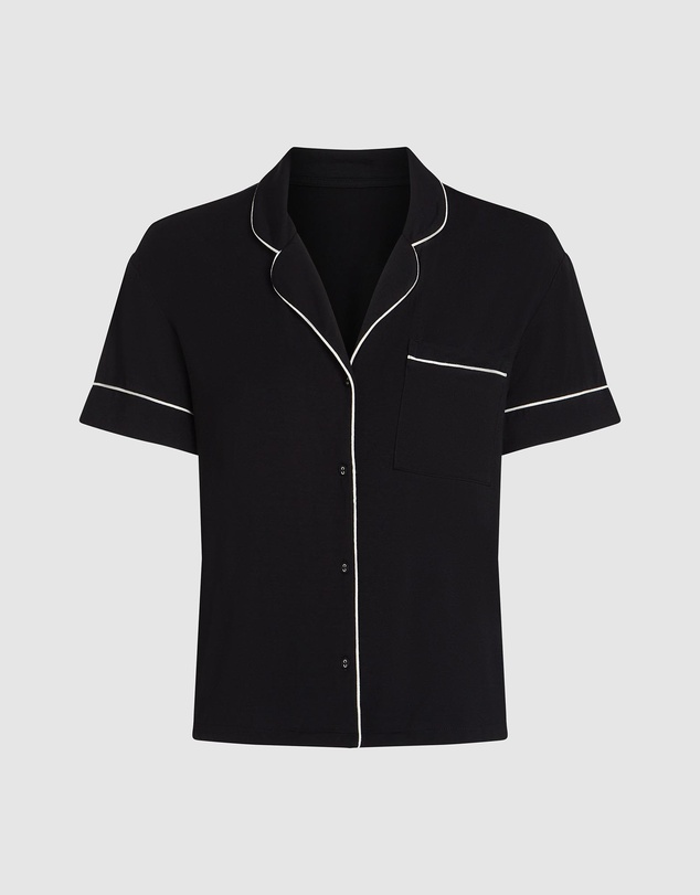 Hunkemoller - Jacket SS Jersey Essential Sleep Shirt