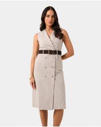 Forcast - Ria Stripe Cotton Blend Dress