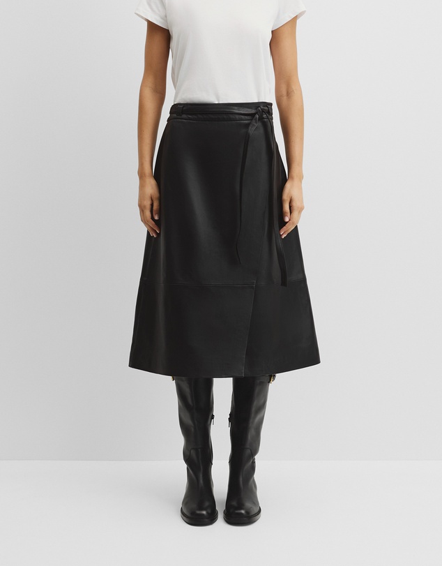 Country Road - Leather Wrap Skirt
