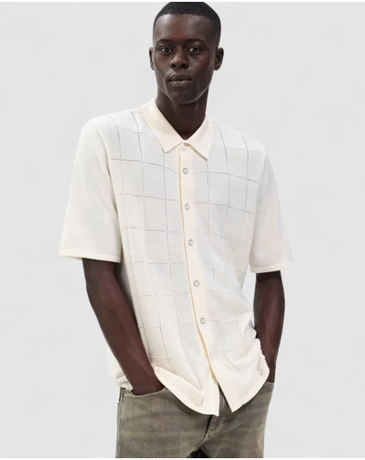 rag & bone - Window Pane Short sleeve Dalton