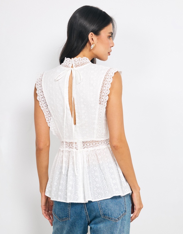 AERE - Iris Cotton Broderie Top