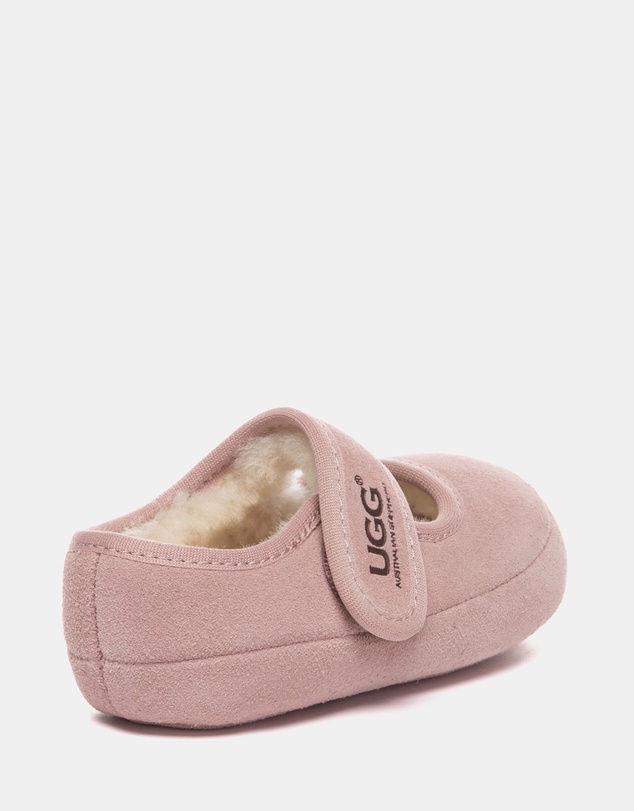 EVERAU - Australian Shepherd Ugg Millie Toddler Cow Suede Upper Loafer Oxfords Flats