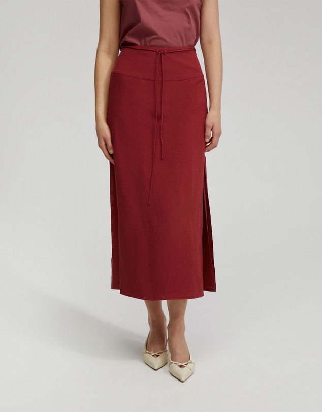 Oxford - Rose Linen Blend Skirt