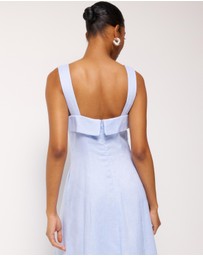 AERE - Florie Linen Midi Dress