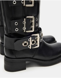 Steve Madden - Rampage Black Leather Boots