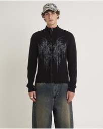 Insight - Funnel Neck Zip Through Knit Jumper