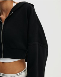 Cotton On Body Active - Active Raw Edge Zip Through Hoodie