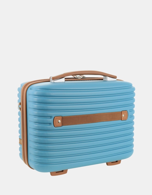 Pierre Cardin - Pierre Cardin Classique Large Hard Shell with Mini Beauty Case Set + Leather Tag