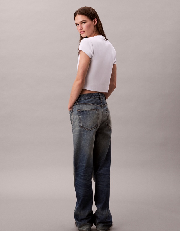 Calvin Klein Jeans - Monogram Logo Ribbed Baby Tee