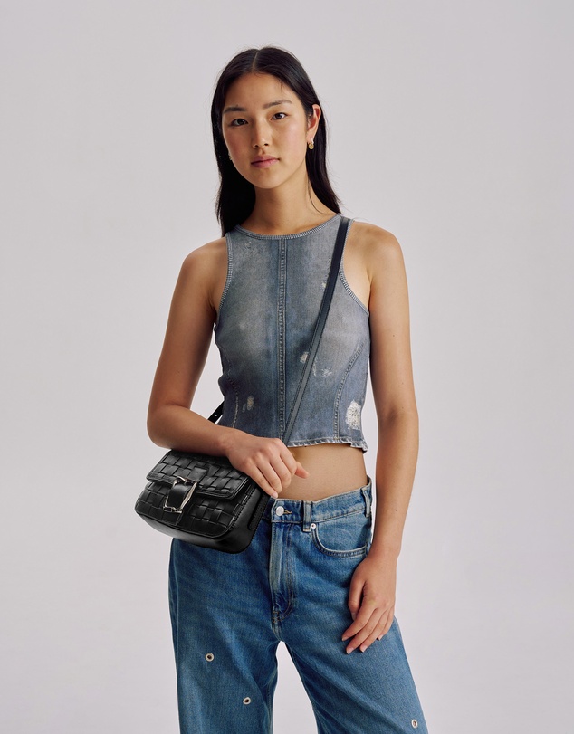 Brie Leon - Lena Woven Baguette Bag