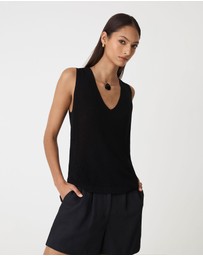 Forcast - Jillian Lyocell Blend Tank