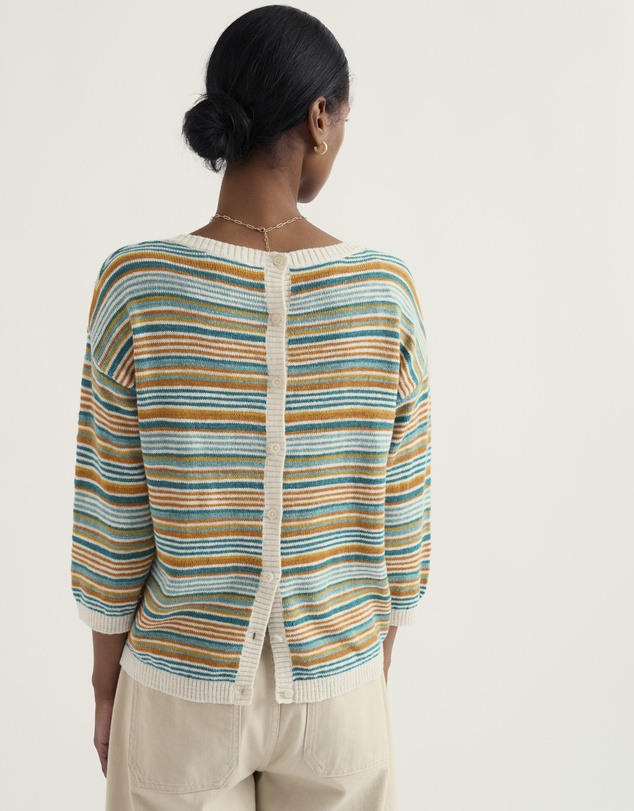 Seasalt - Seasalt Cornwall Yellow Knavock Striped Jumper
