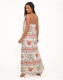Petal & Pup - Amora Strapless Maxi Dress - Rose Tile