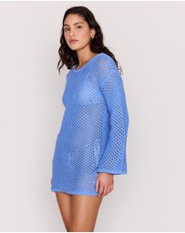 MINKPINK - Balmy Crochet Mini Dress