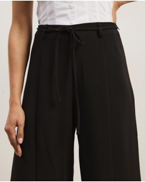Atmos&Here - Kyra Tie Belt Tailored Pants