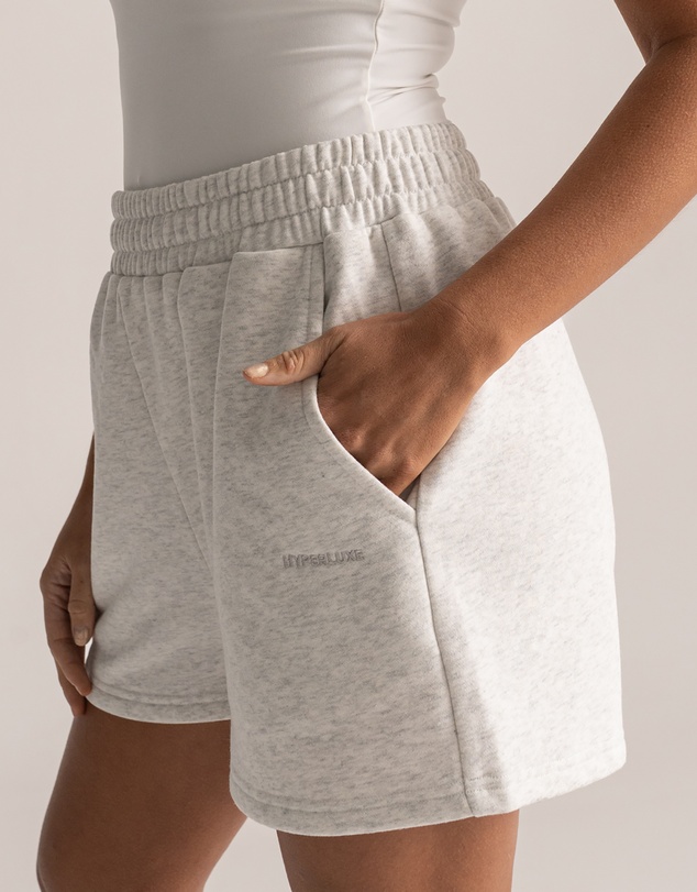 HyperLuxe The Label - Logo Embroidered Sweat Short