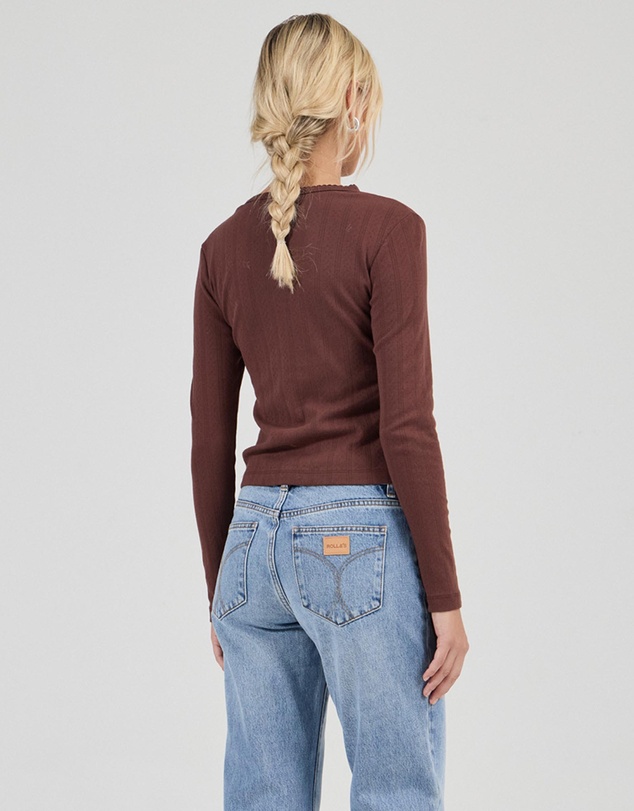 Rolla's - Pointelle Classic Long Sleeve Top