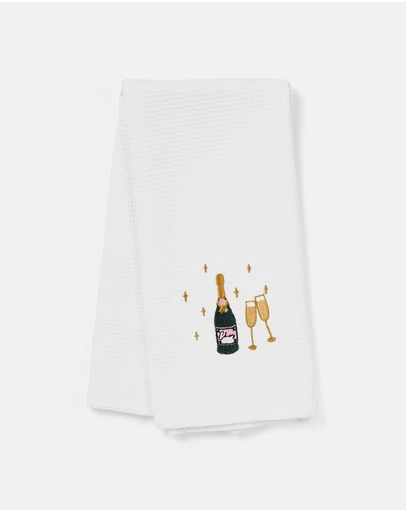 Linen House - Embroidered Tea Towel
