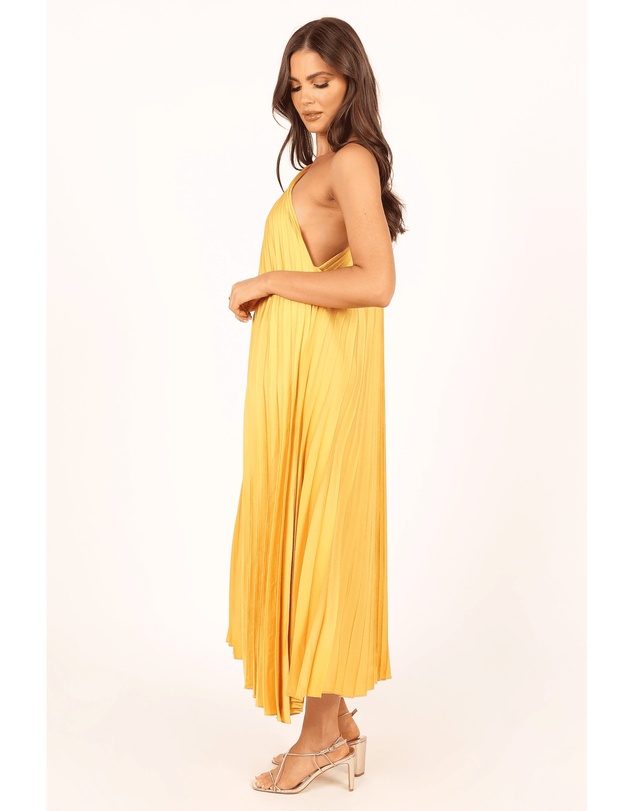Petal & Pup - Cali One Shoulder Midi Dress - Saffron