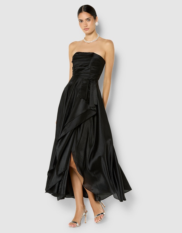 Montique - Lila Black Organza Gown