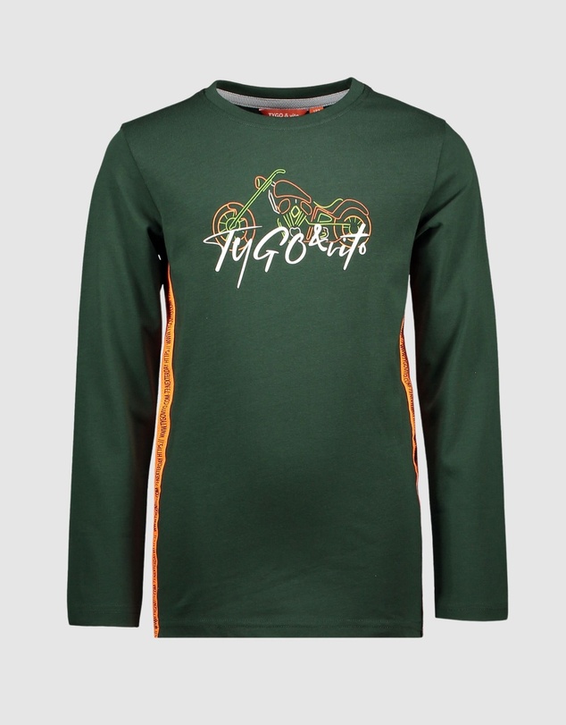 TYGO&vito - Long Sleeve Contrast Tape Tee - Kids-Teens