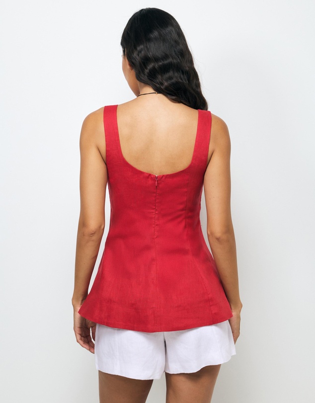 AERE - Bria Linen Top