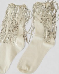 High Heel Jungle - Bowie Cotton Socks With Glitter Fringe