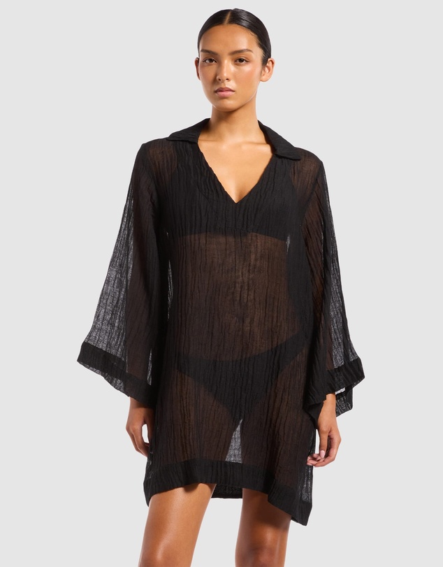 JETS - Wave Gauze Sheer Mini Cover Up