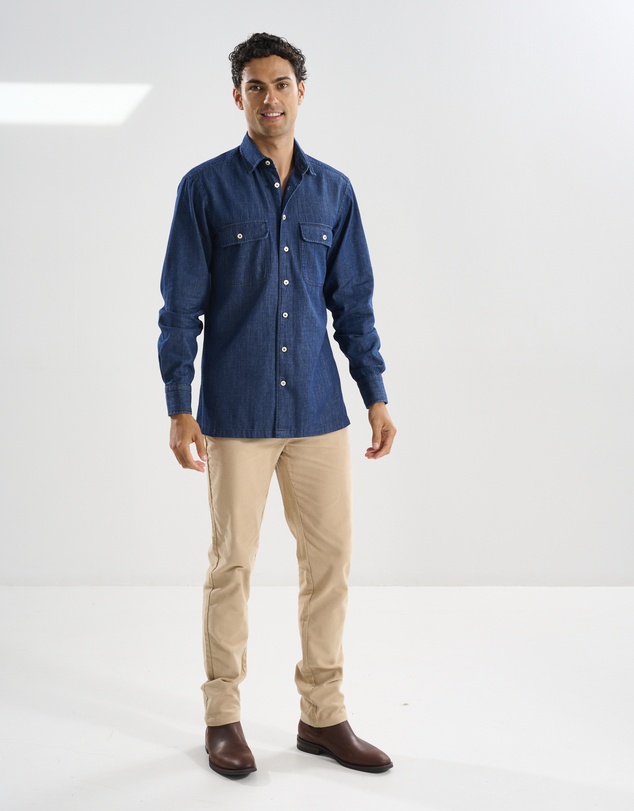 3 Wise Men - 3 Wise Men Frontier Denim Utility Shirt