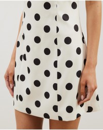 Atmos&Here - Polka Dot Strapless Mini Dress