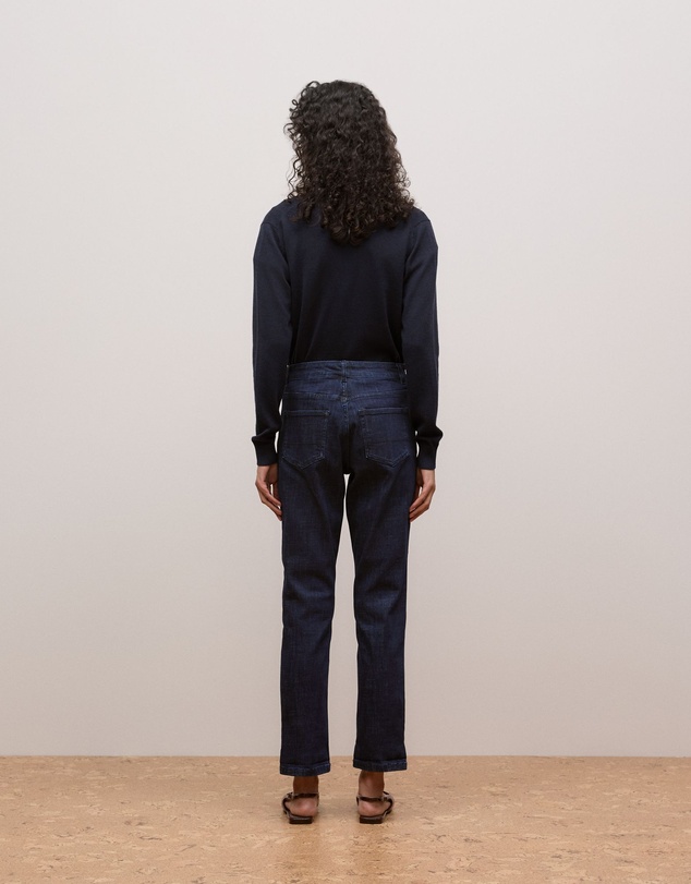 Trenery - Australian Cotton Blend Boyfriend Jean in Dark Indigo
