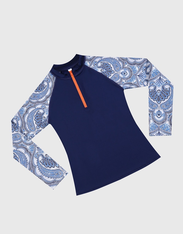 Aqua Blu Kids - Baroque Long Sleeve Rash Vest - Teens