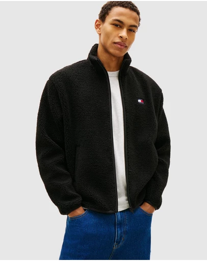 Tommy Jeans - Relaxed Badge Zip Through Teddy