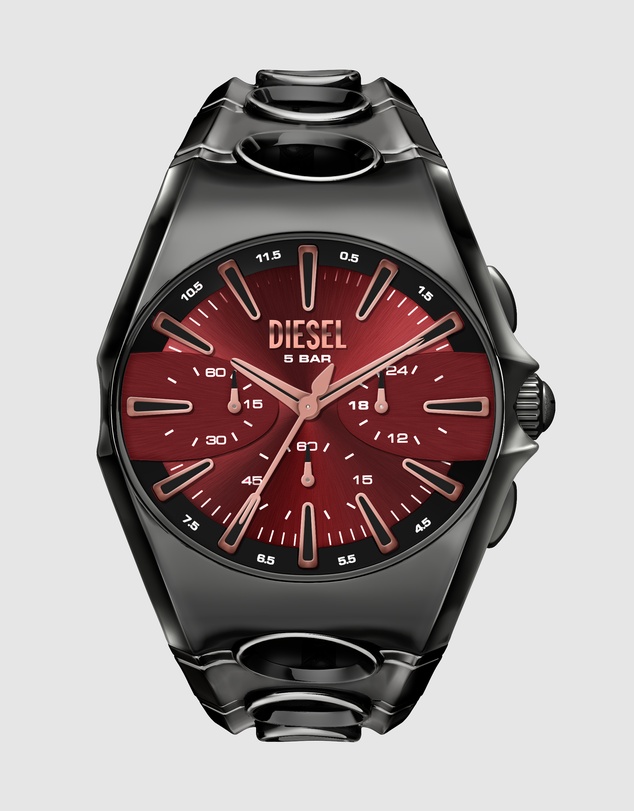 Diesel - D-Curve Gun-Metal Chronograph Watch