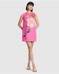 LEO LIN - Yvonne Applique Floral Mini Dress