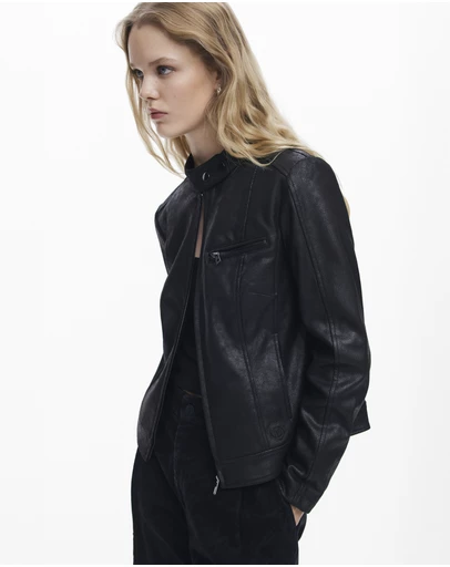 Desigual - Regular biker jacket