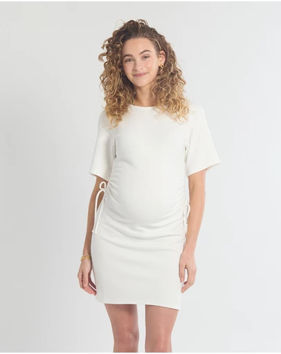 Soon Maternity - Danielle Side Ruching Mini Dress