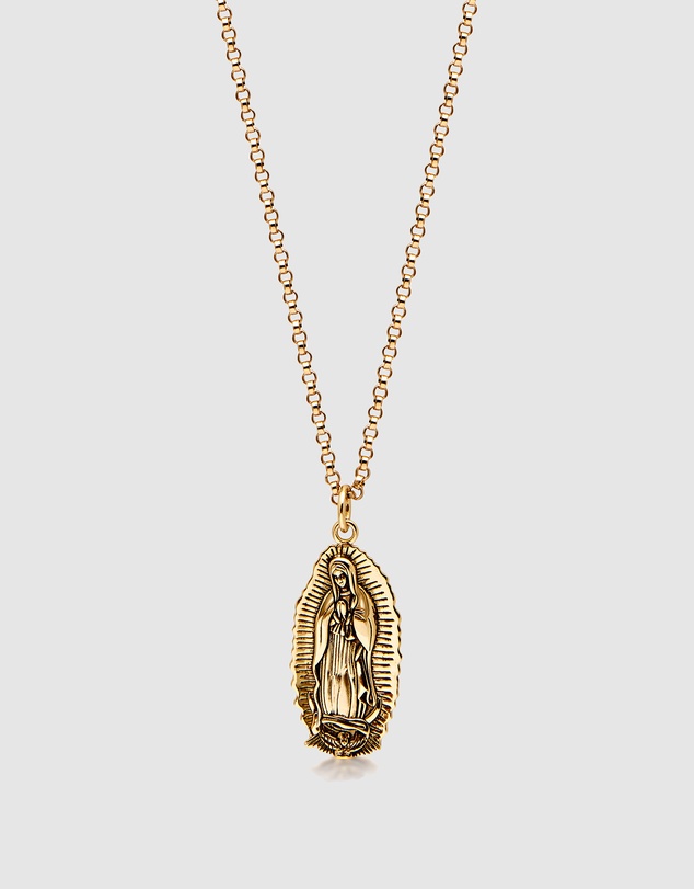 Nialaya Jewellery - Men's Necklace with Our Lady of Guadalupe Pendant