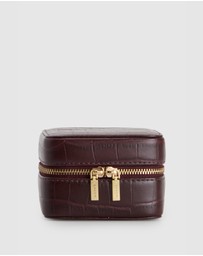 Evity - Lila Croc Emboss Jewellery Box