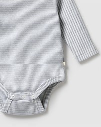 Wilson & Frenchy - Organic Stripe Rib Long Sleeve Bodysuit - Babies