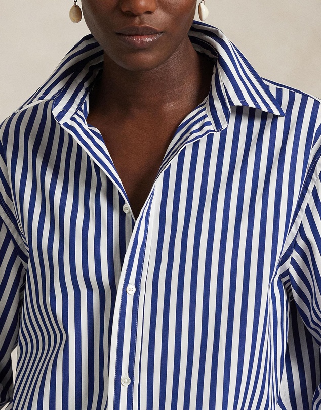 Polo Ralph Lauren - Oversize Fit Striped Cotton Shirt - The ICONIC Exclusive