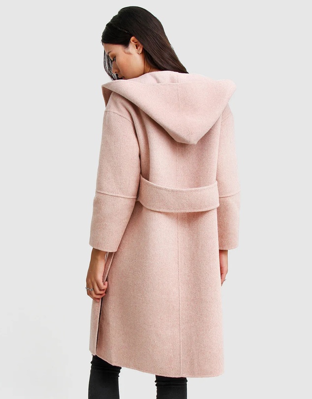 Belle & Bloom - Walk This Way Wool Blend Hooded Coat