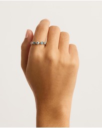 By Charlotte - Silver Protection of Eye Topaz Ring