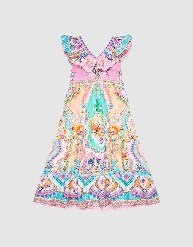 Camilla - Tiered Frill Maxi Dress - Kids-Teens