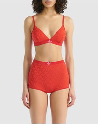 adidas Originals - Microterrot Monogram Logo Unlined Triangle Bralette