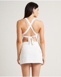Subtitled - Andi Compact Knit Cross Back Top