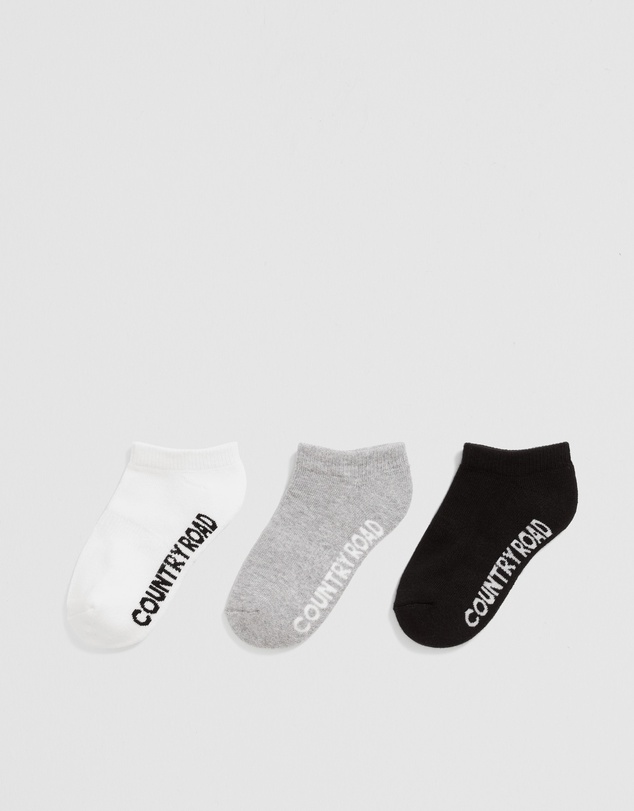 Country Road - Organically Grown Cotton Blend Cushion Sock Pack Of 3